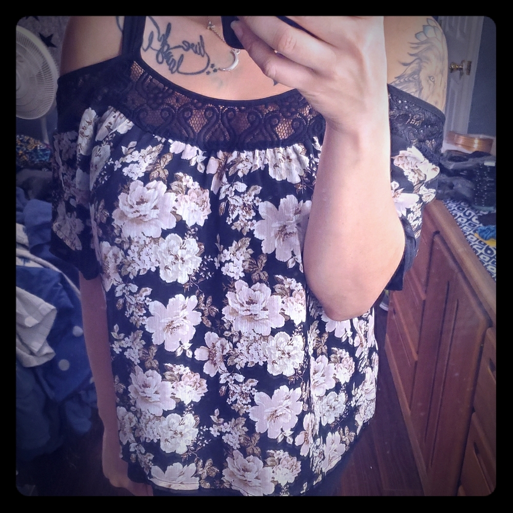 Floral off the shoulder